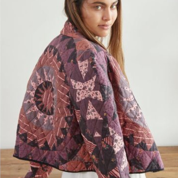 NWOT Free People Camille Quilted Patchwork Boho Jacket Z165-12 - Picture 4 of 4